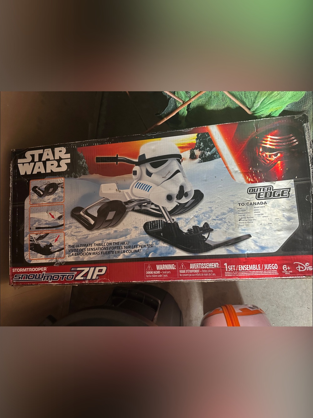 brand New in Box Star Wars Stormtrooper Snowmoto Zip - White, Black